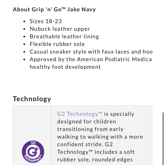 Pediped grip n go size 20 toddler shoes - Picture 7 of 8